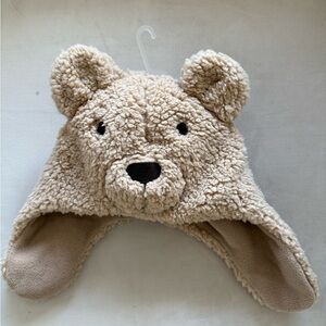 GAP Tan Bear Plush Kitty Trapper Hat Toddler XS S NEW